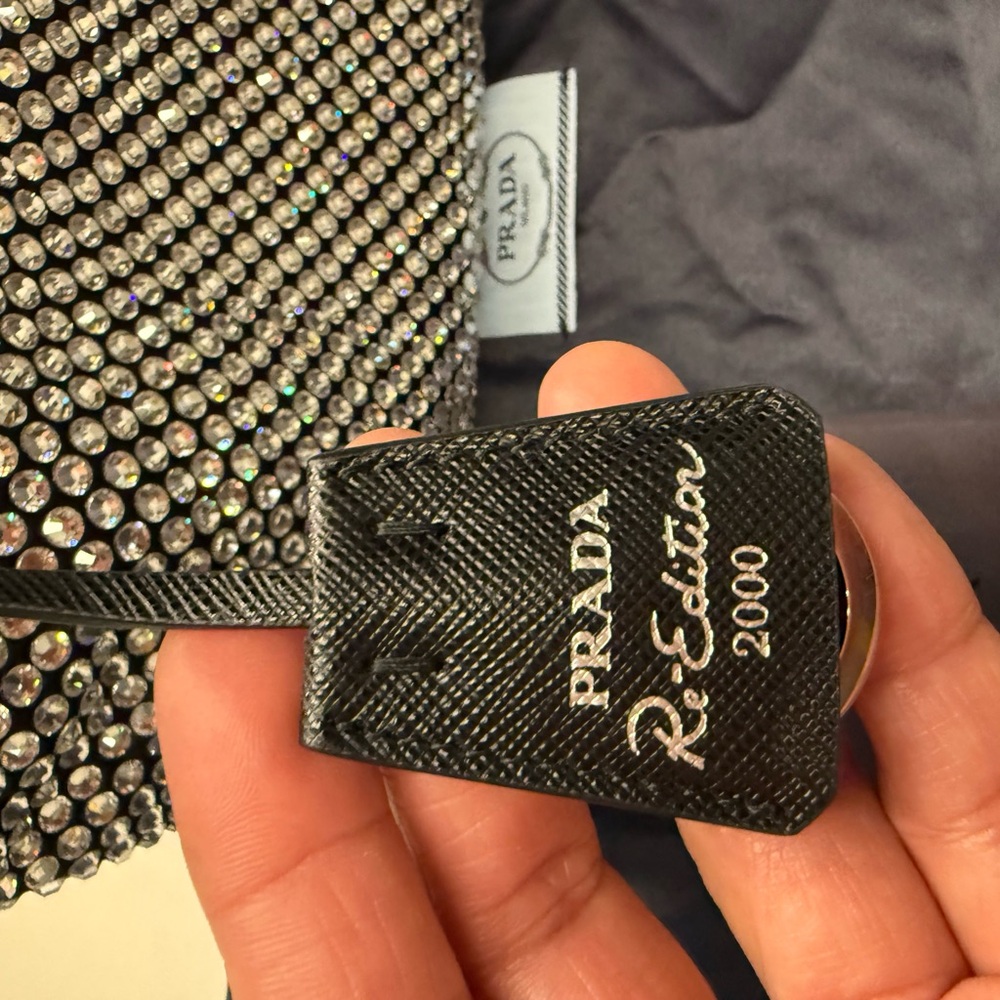 Prada Black and Silver Crystal Studded Bag - Picture 4 of 6